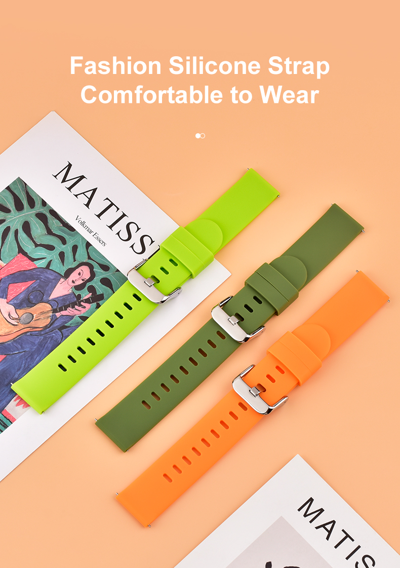 Bracelets de montre en silicone pour montre intelligente